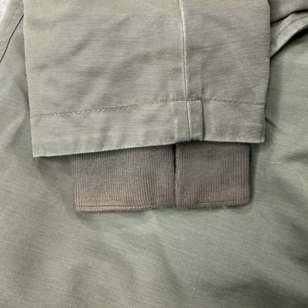 JCrew Perfect Winter Parka Olive Quilted Lined Faux Fur Hood Coat‎ Womens *L - Picture 8 of 13